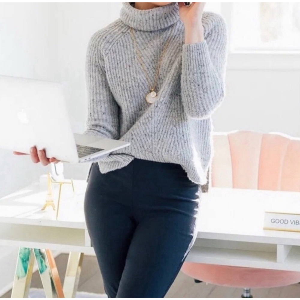 Madewell Donegal Mercer Turtleneck Sweater Coziest Yarn Wool Silk Chunky Thick